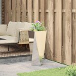 vidaXL Jardinière Argent 30 x 30 x 75 cm Acier inoxydable