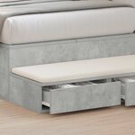 vidaXL Tiroirs de lit Gris béton 75 x 36 5 x 16 5 cm Bois d'ingénierie