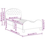 vidaXL Cadre de lit pour enfants avec tête de lit Rose 80 x 160 cm
