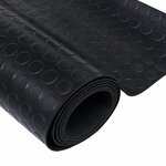 vidaXL Tapis de sol Noir 1 x 2 m Caoutchouc