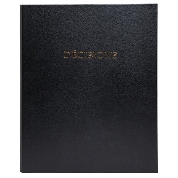 Reliure Registre 32x26cm 4 Anneaux Avec Recharges De 100 Feuillets - Registre Des Décisions - Noir - Exacompta
