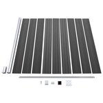 vidaXL Ensemble de panneau de clôture WPC 1737x186 cm Noir
