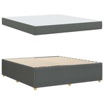 vidaXL Cadre de lit avec matelas Gris foncé 180 x 200 cm tissu
