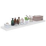 vidaXL Étagère murale flottante Blanc brillant 120x23 5x3 8 cm MDF