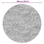 vidaXL Tapis HUARTE à poils courts doux et lavable gris Ø 100 cm