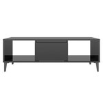 vidaXL Table basse noir brillant 103 5x60x35 cm bois d'ingénierie