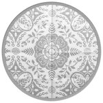 vidaXL Tapis d'extérieur gris clair Ø120 cm PP