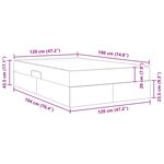 vidaXL Lit avec rangement et matelas Gris clair 120 x 190 cm Polyester