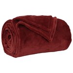 vidaXL Jeté Rouge Bordeaux 150 x 200 cm Toison