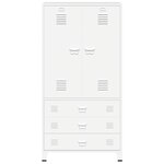 vidaXL Garde-robe Blanc 90x50x180 cm Métal