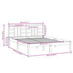 vidaXL Cadre de lit sans matelas marron miel 200x200 cm bois massif