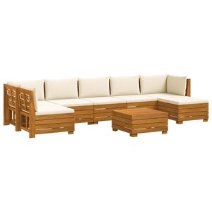 vidaXL Ensemble de canapés d'extérieur avec coussin 8 Pièce Marron