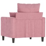 vidaXL Fauteuil Rose 60 cm Velours