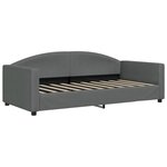 vidaXL Lit de jour avec gigogne sans matelas gris foncé 90x190 cm