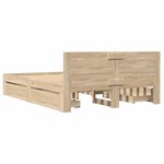 vidaXL Cadre de lit 2 Pièces Sonoma 137 x 188 cm Bois d'ingénierie