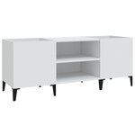 vidaXL Armoire à disques blanc 121x38x48 cm bois d'ingénierie