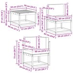 vidaXL Ensemble de canapés d'extérieur 9 pc Blanc et Beige Polyester
