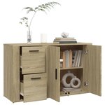 vidaXL Buffet Chêne sonoma 100x33x59 5 cm Bois d'ingénierie
