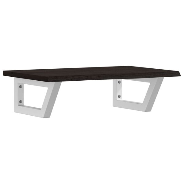 vidaXL Étagère de vasque murale acier et bois de chêne massif