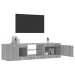 vidaXL Meuble TV avec lumières LED Sonoma gris 140x40x36 cm