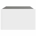 vidaXL Table basse avec LED infini blanc 70x50x30 cm