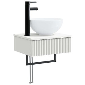 vidaXL Basin de lavage mural Blanc 40 x 35 x 39 cm Bois d'ingénierie