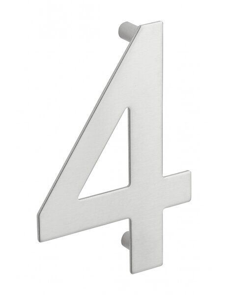 THIRARD - Chiffre 4 à visser  inox  H.100mm
