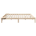 vidaXL Cadre de lit avec tables de chevet Marron Marron