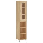 vidaXL Buffet haut Chêne sonoma 34 5x34x180 cm Bois d'ingénierie