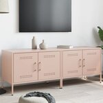 vidaXL Meubles TV 2 Pièces rose 68x39x50 5 cm acier