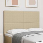 vidaXL Tête de lit LED Vert gris 144 cm Tissu en velours côtelé