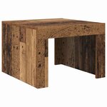 vidaXL Table basse Vieux bois Bois d'ingénierie