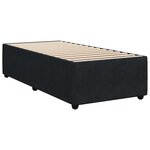 vidaXL Sommier à lattes de lit avec matelas Noir 100x200 cm Velours