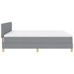 vidaXL Lit à ressorts avec coussin Gris clair 180 x 200 cm tissu