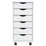 vidaXL Armoire roulante avec tiroirs MOSS blanc bois de pin solide