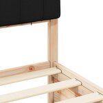 vidaXL Cadre de lit avec tête de lit rembourrée Noir 140 x 190 cm