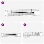 vidaXL Ensemble de canapés d'extérieur 6 pc Naturel