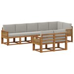 vidaXL Ensemble de canapés d'extérieur 8 pc Naturel et gris clair