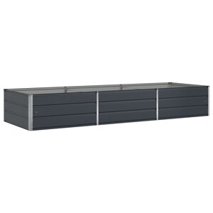 vidaXL Jardinière Anthracite 195 x 100 x 45 cm Acier galvanisé
