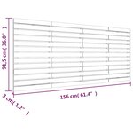 vidaXL Tête de lit murale Marron miel 156x3x91 5 cm Bois massif de pin
