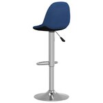 vidaXL Tabourets de bar lot de 2 bleu tissu