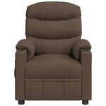 vidaXL Fauteuil inclinable électrique Marron Tissu