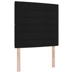 Lit vidaXL noir 100x200 cm en tissu