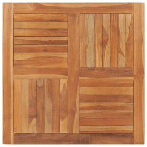 vidaXL Dessus de table Bois de teck solide Carré 90x90x2 5 cm