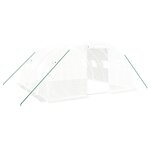 vidaXL Serre avec cadre en acier Blanc 16 m² 4x4x2 m