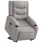 vidaXL Fauteuil inclinable électrique gris nuage tissu