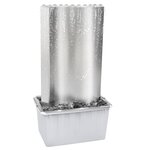 vidaXL Fontaine de jardin Argenté 60 2x37x122 1 cm Acier inoxydable