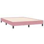 vidaXL Sommier à lattes de lit avec matelas et LED rose 140x210 cm velours