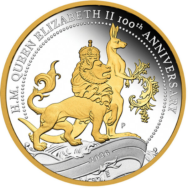 Pièce de monnaie en Argent 1 Dollar g 31.1 (1 oz) Millésime 2026 H.M. QUEEN ELIZABETH II (PRÉCOMMANDE)