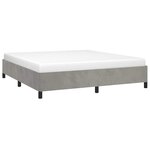 vidaXL Cadre de lit gris clair 193x203 cm velours